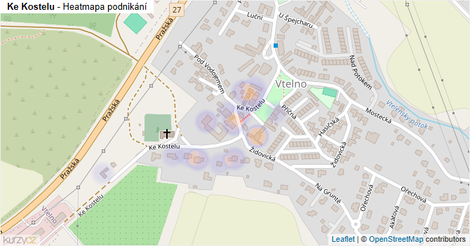 Ke Kostelu - mapa podnikání