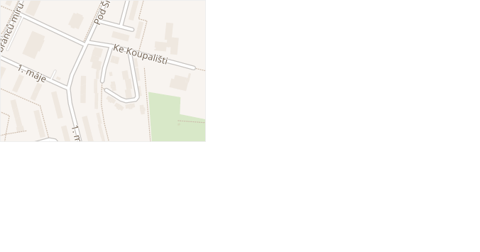 Ke Koupališti v obci Most - mapa ulice