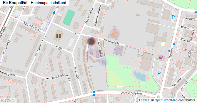 Ke Koupališti - mapa podnikání
