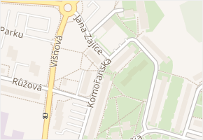 Komořanská v obci Most - mapa ulice