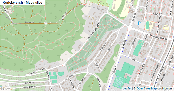 Koňský vrch - mapa ulice