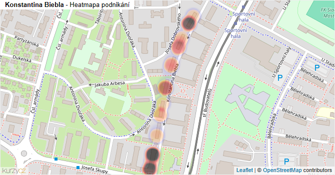 Konstantina Biebla - mapa podnikání