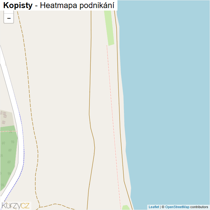 Mapa Kopisty - Firmy v části obce.