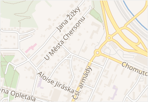 Leoše Janáčka v obci Most - mapa ulice