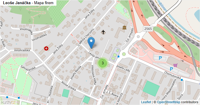 Leoše Janáčka - mapa firem