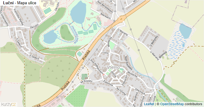 Luční - mapa ulice