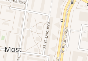 M. G. Dobnera v obci Most - mapa ulice