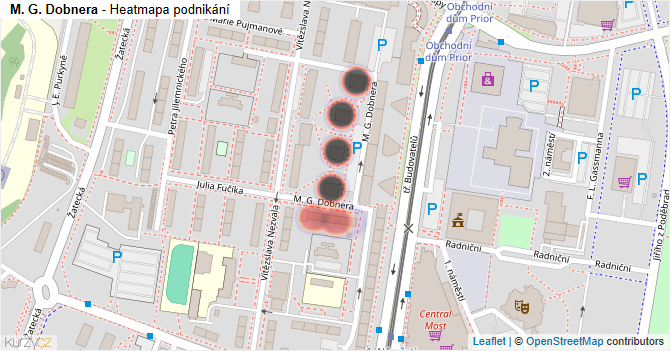 M. G. Dobnera - mapa podnikání
