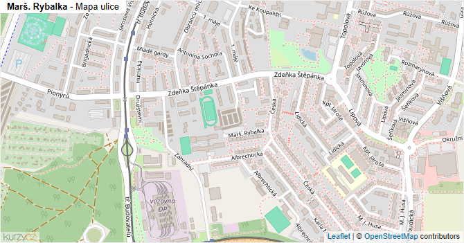 Marš. Rybalka - mapa ulice