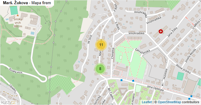 Marš. Žukova - mapa firem
