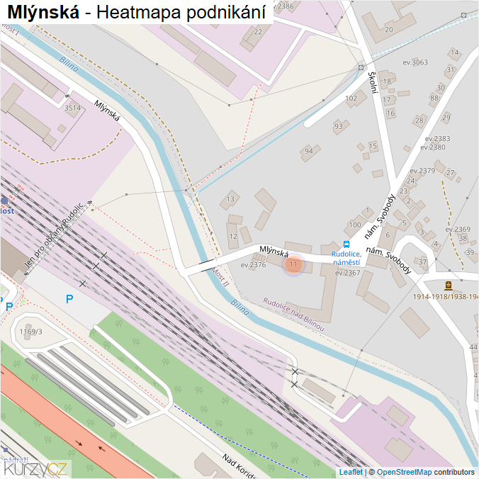 Mapa Mlýnská - Firmy v ulici.
