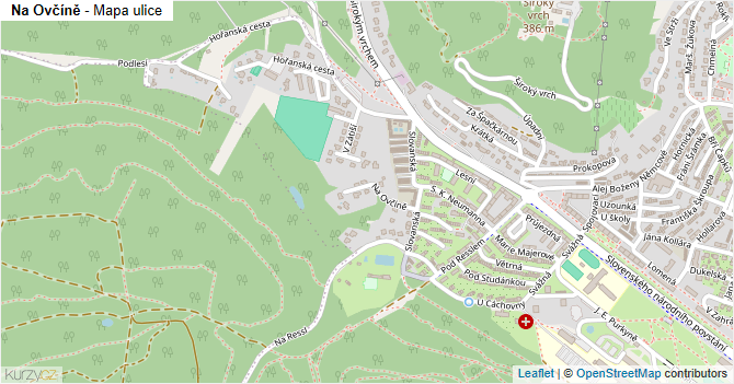 Na Ovčíně - mapa ulice