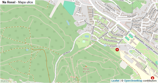 Na Ressl - mapa ulice