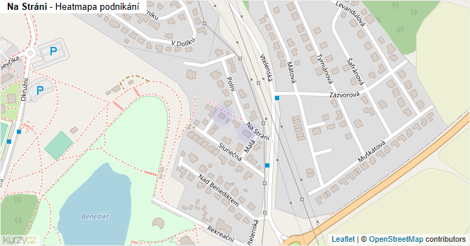 Na Stráni - mapa podnikání
