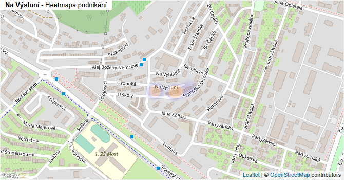 Na Výsluní - mapa podnikání