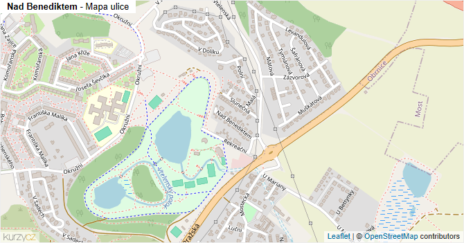 Nad Benediktem - mapa ulice