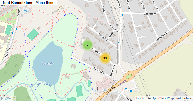 Nad Benediktem - mapa firem