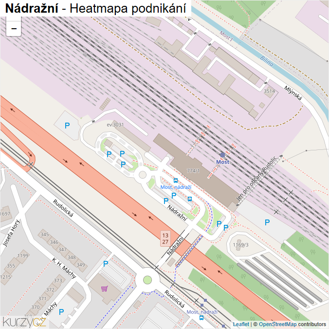 Mapa Nádražní - Firmy v ulici.
