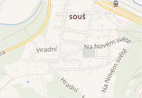 Nová Hraniční v obci Most - mapa ulice