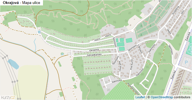 Okrajová - mapa ulice