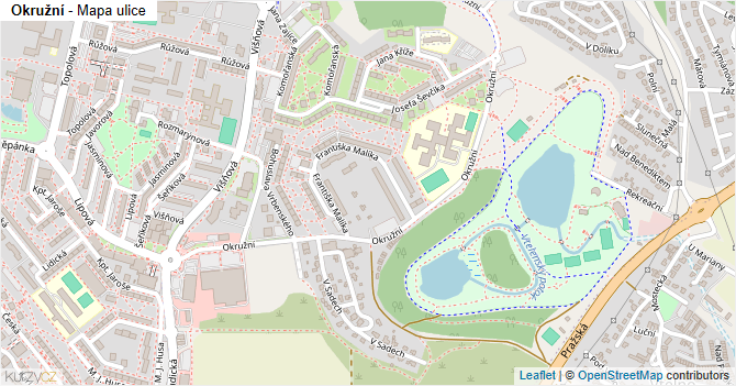 Okružní - mapa ulice