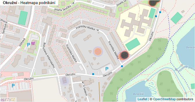 Okružní - mapa podnikání
