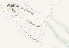 Ořechová v obci Most - mapa ulice