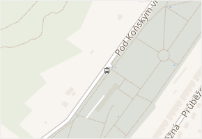 Pod Koňským vrchem v obci Most - mapa ulice