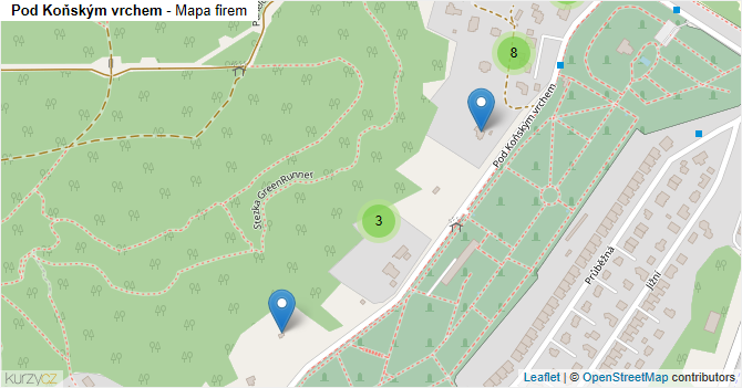 Pod Koňským vrchem - mapa firem