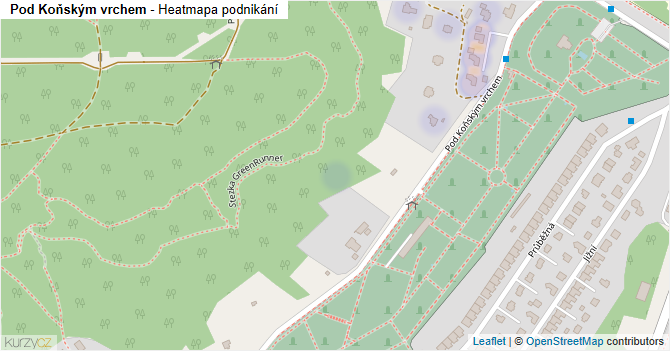 Pod Koňským vrchem - mapa podnikání