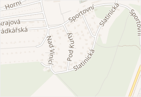 Pod Kurty v obci Most - mapa ulice