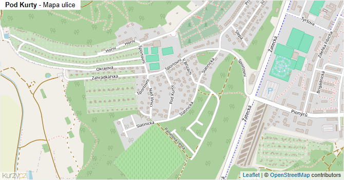 Pod Kurty - mapa ulice