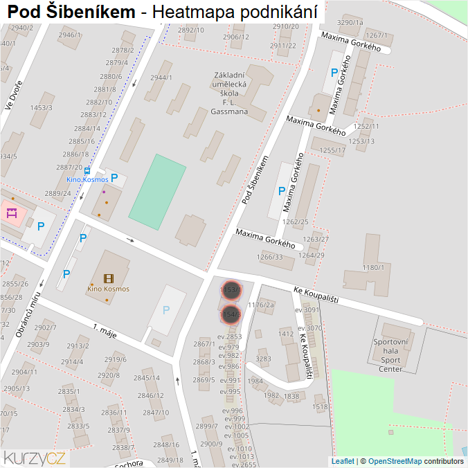 Mapa Pod Šibeníkem - Firmy v ulici.