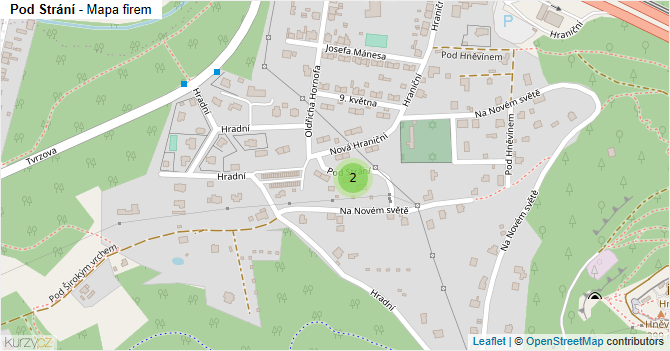 Pod Strání - mapa firem