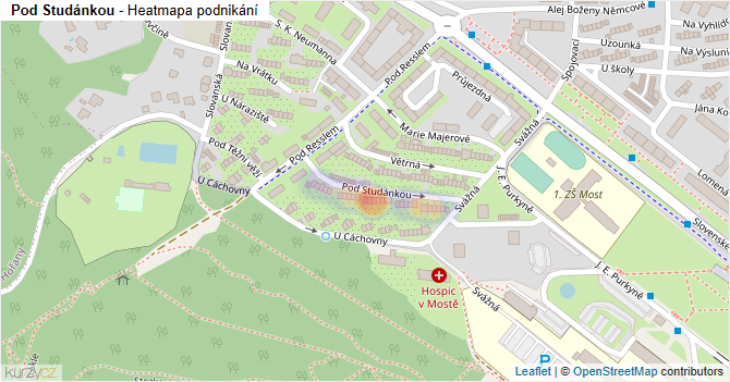 Pod Studánkou - mapa podnikání