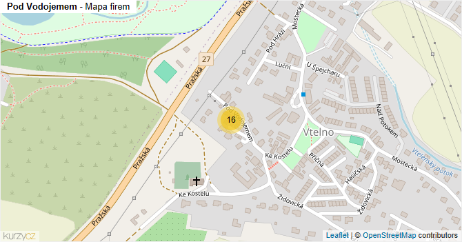Pod Vodojemem - mapa firem