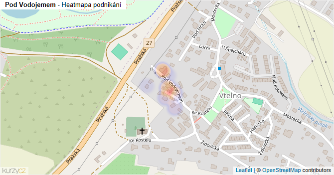 Pod Vodojemem - mapa podnikání