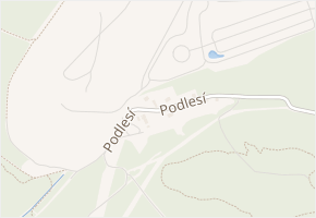Podlesí v obci Most - mapa ulice