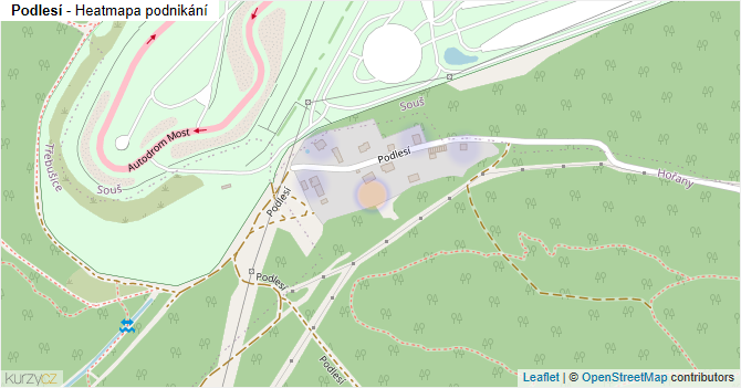 Podlesí - mapa podnikání