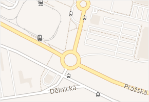 Pražská v obci Most - mapa ulice
