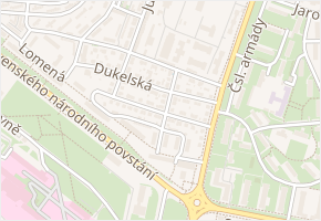Prokopa Diviše v obci Most - mapa ulice