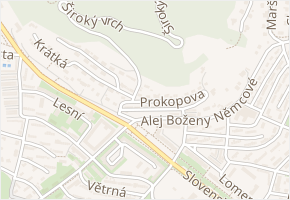 Prokopova v obci Most - mapa ulice