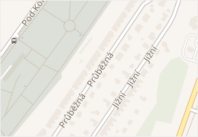 Průběžná v obci Most - mapa ulice