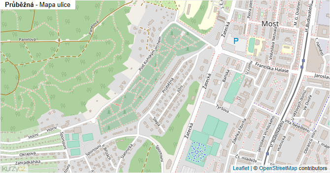 Průběžná - mapa ulice