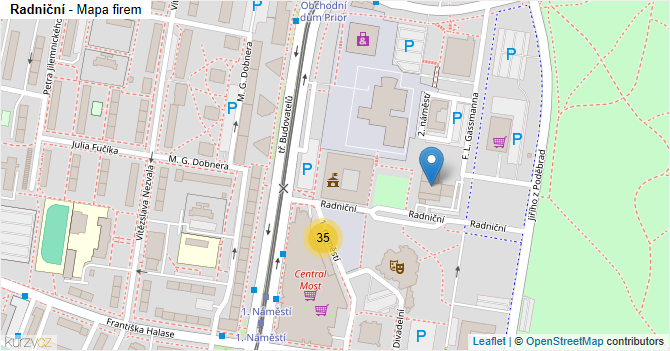 Radniční - mapa firem