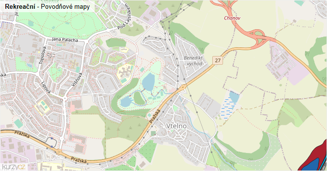 Rekreační - záplavové mapy stoleté vody