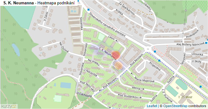 S. K. Neumanna - mapa podnikání