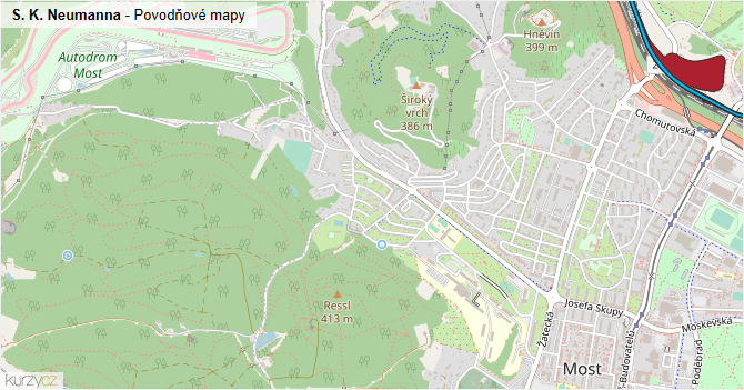 S. K. Neumanna - záplavové mapy stoleté vody