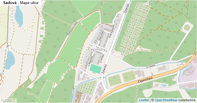 Sadová - mapa ulice