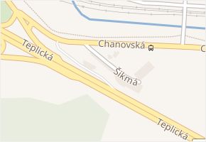 Šikmá v obci Most - mapa ulice